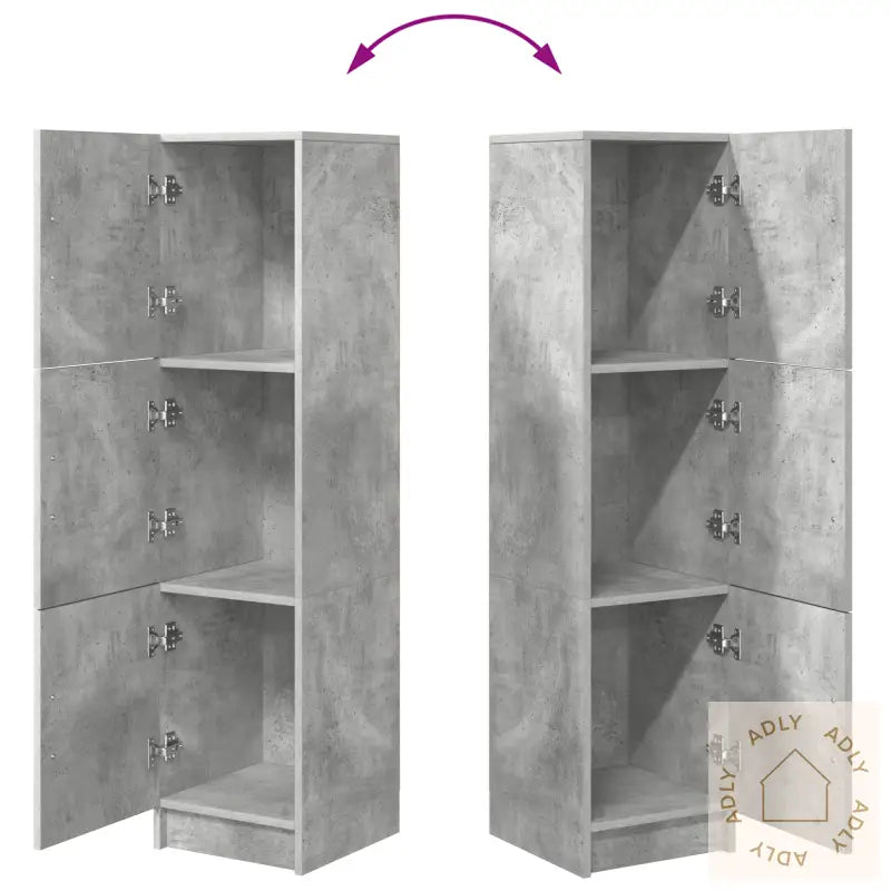 Grått Sideboard Betonggrå Sponplate Stor Sideboard Rektangulær