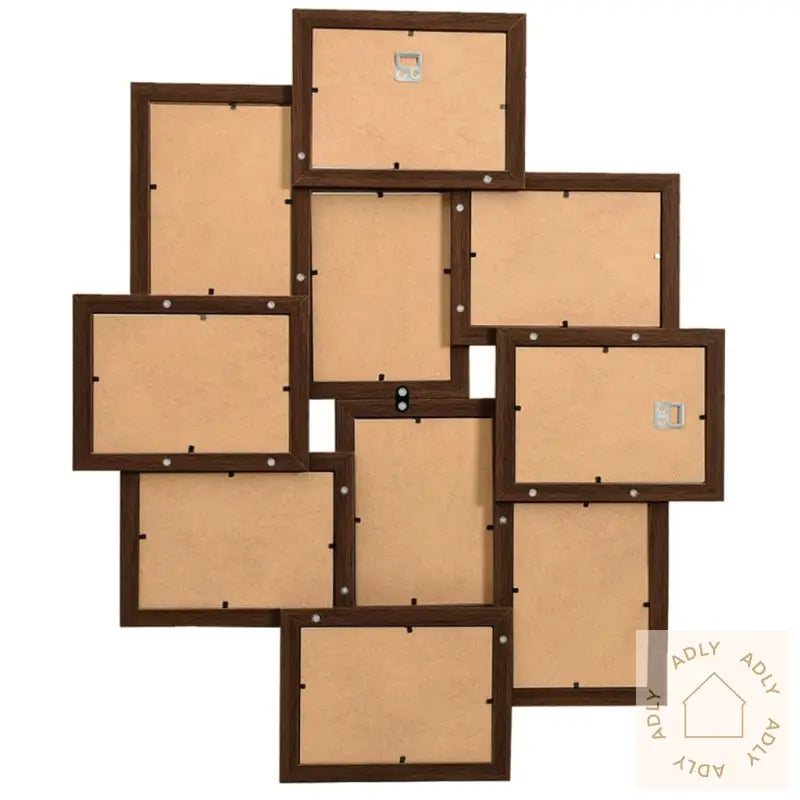 Fotorammekollasj For 10X(13X18 Cm) Bilde Mørkebrun Mdf