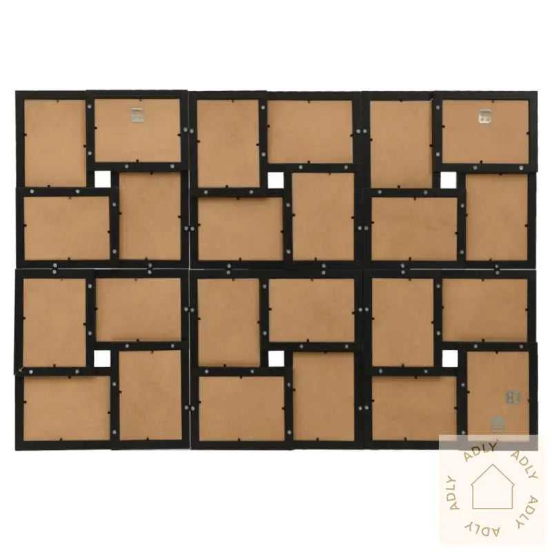 Fotorammekollasj For 24X(10X15 Cm) Bilde Svart Mdf