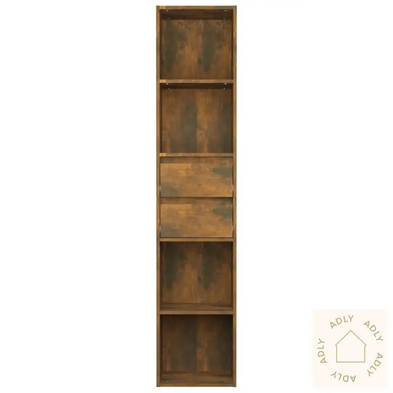 Bokhylle Røkt Eik 36X30X171 Cm Konstruert Tre