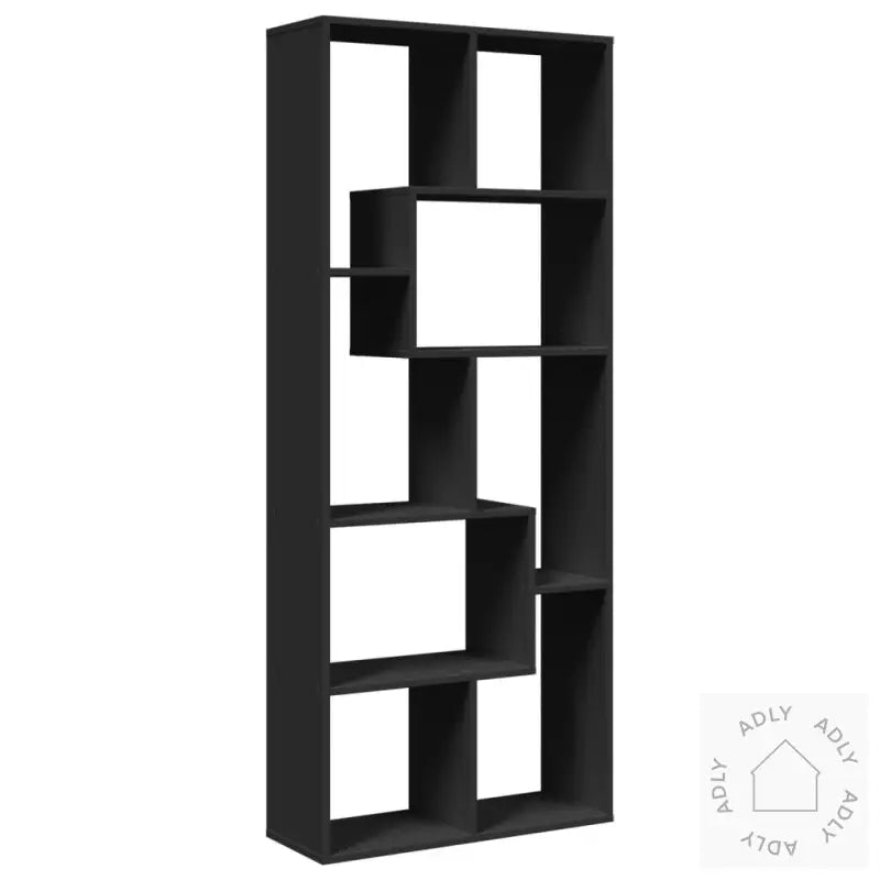 Romdeler Bokhylle Svart 67X25X161,5 Cm Konstruert Tre