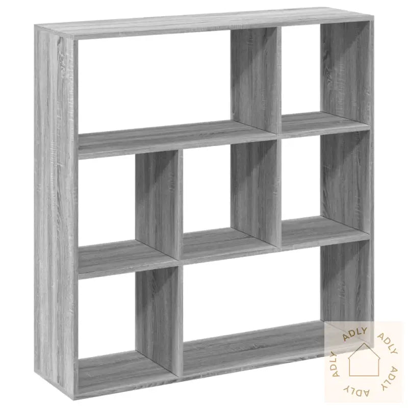 Romdeler Bokhylle Grå Sonoma 102X29X103,5 Cm Konstruert Tre