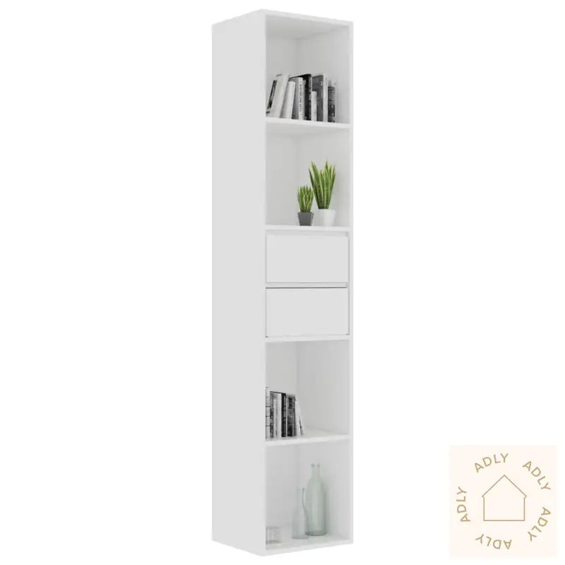 Bokhylle Hvit 36X30X171 Cm Konstruert Tre