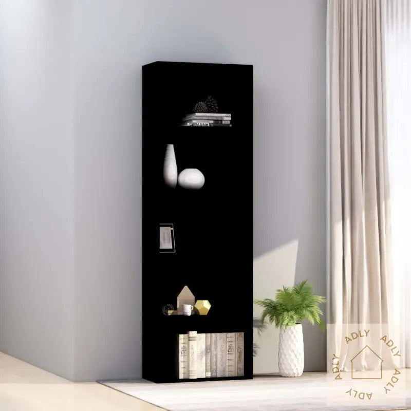 Bokhylle 5 Nivåer Svart 60X30X189 Cm Konstruert Tre