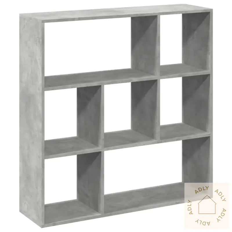 Romdeler Bokhylle Betonggrå 102X29X103,5 Cm Konstruert Tre