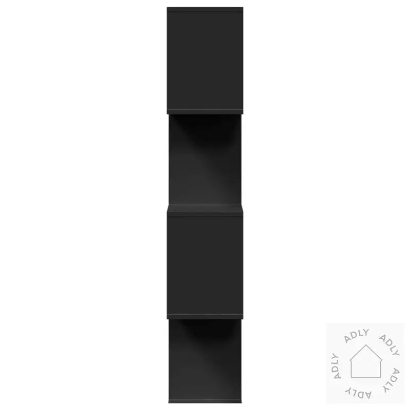Romdeler Bokhylle 4 Etasjer Svart 70X24X129 Cm Konstruert Tre