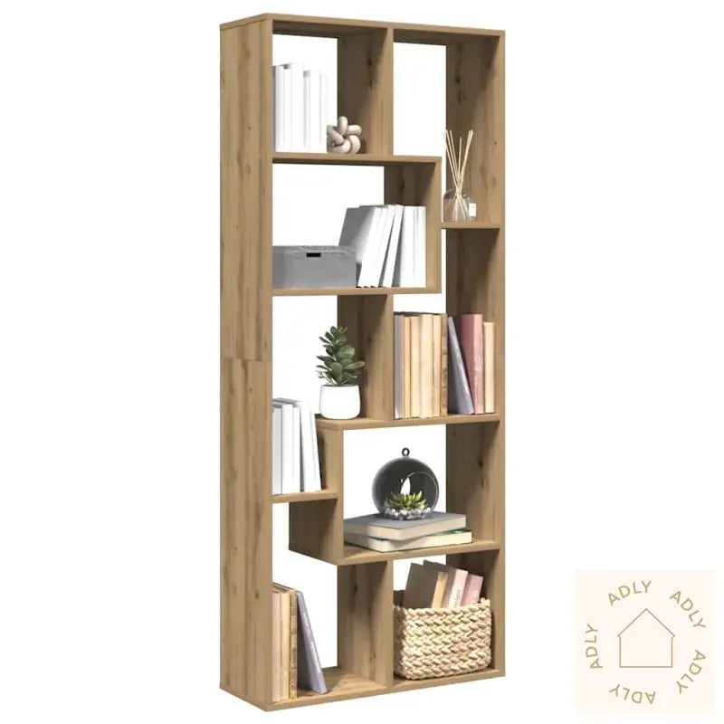 Romdeler Bokhylle Artisan Eik 67X25X161,5 Cm Konstruert Tre