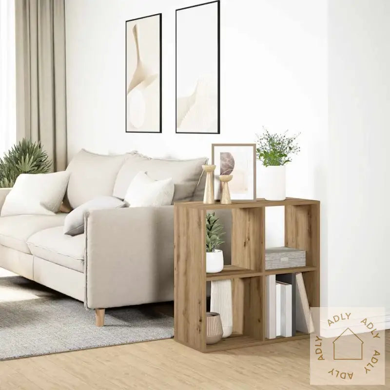Romdeler Bokhylle Artisan Eik 69,5X29X69,5 Cm Konstruert Tre