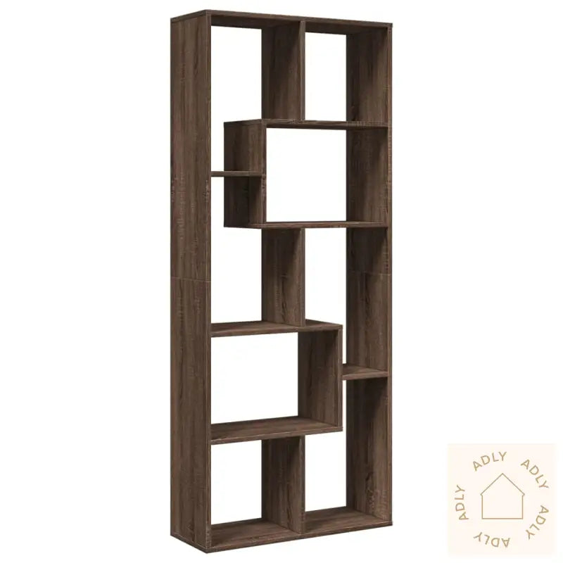 Romdeler Bokhylle Brun Eik 67X25X161,5 Cm Konstruert Tre