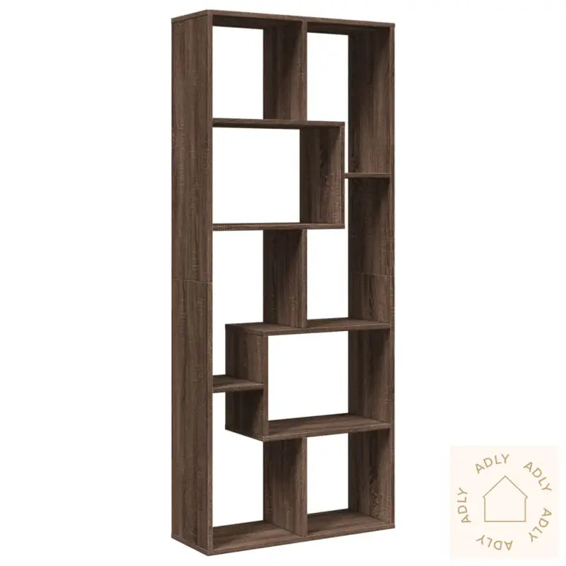Romdeler Bokhylle Brun Eik 67X25X161,5 Cm Konstruert Tre