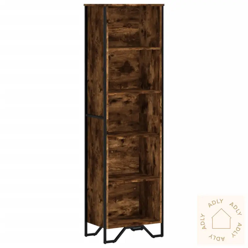 Bokhylle Røkt Eik 50X31X169 Cm Konstruert Tre