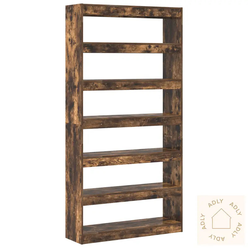 Brun Bokhylle Brun Konstruert Tre 100 X 30 X 198 Cm