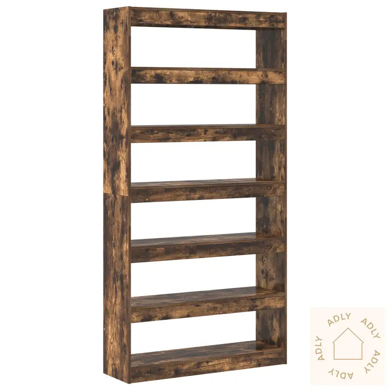 Brun Bokhylle Brun Konstruert Tre 100 X 30 X 198 Cm