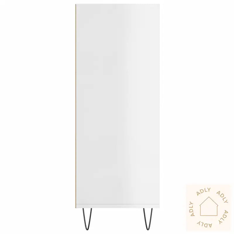 Bokhylle Høyglans Hvit 69,5X32,5X90 Cm Konstruert Tre