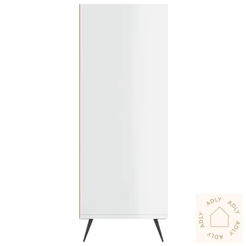 Bokhylle Høyglans Hvit 69,5X32,5X90 Cm Konstruert Tre