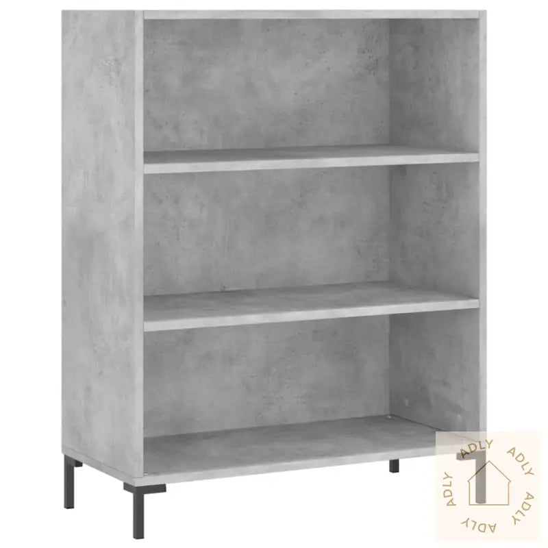 Bokhylle Betonggrå 69,5X32,5X90 Cm Konstruert Tre