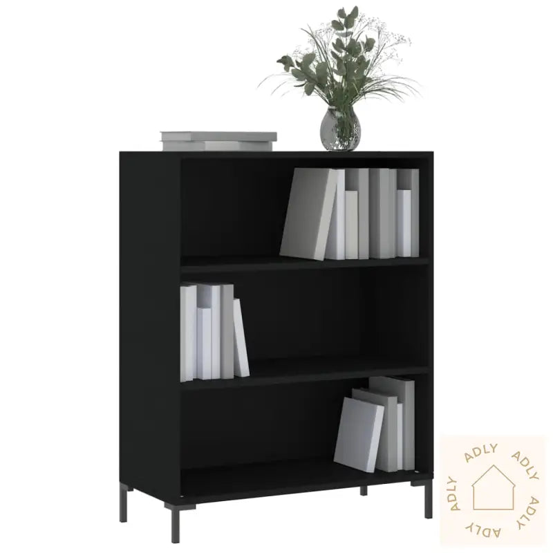 Bokhylle Svart 69,5X32,5X90 Cm Konstruert Tre