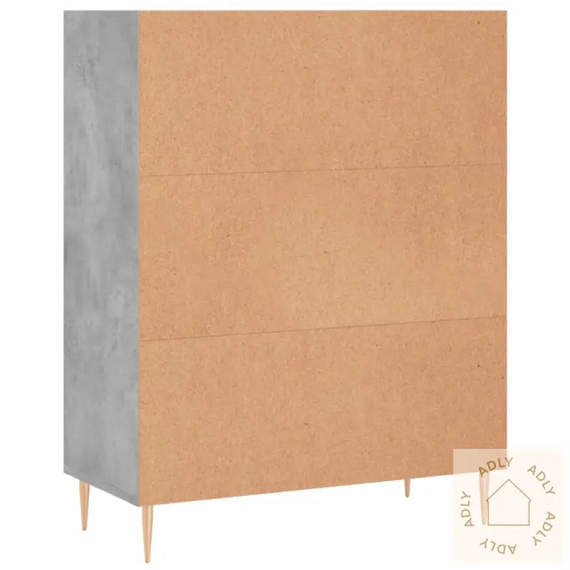 Bokhylle Betonggrå 69,5X32,5X90 Cm Konstruert Tre