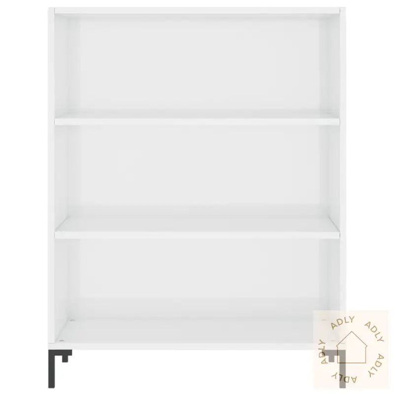 Bokhylle Høyglans Hvit 69,5X32,5X90 Cm Konstruert Tre