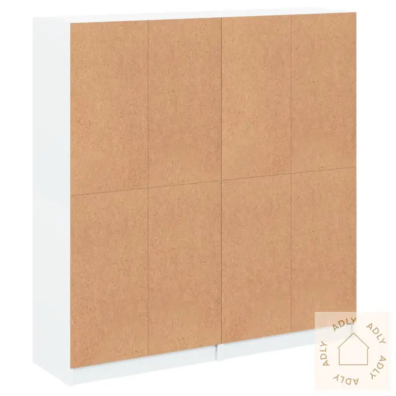 Bokhylle Med Dører Hvit 136X37X142 Cm Konstruert Tre