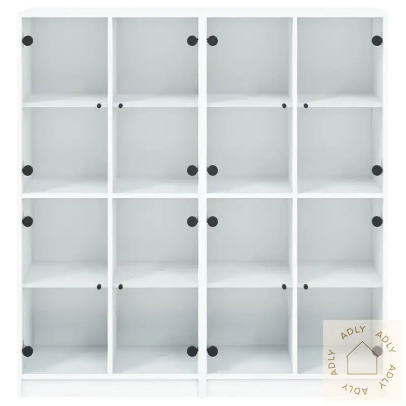 Bokhylle Med Dører Hvit 136X37X142 Cm Konstruert Tre