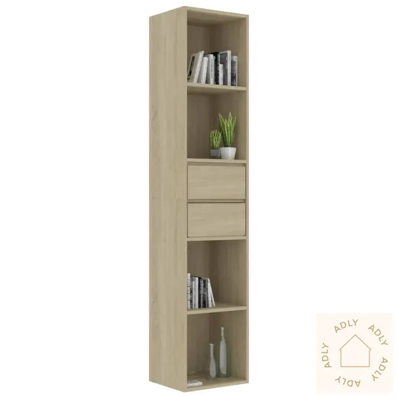 Bokhylle Sonoma Eik 36X30X171 Cm Konstruert Tre