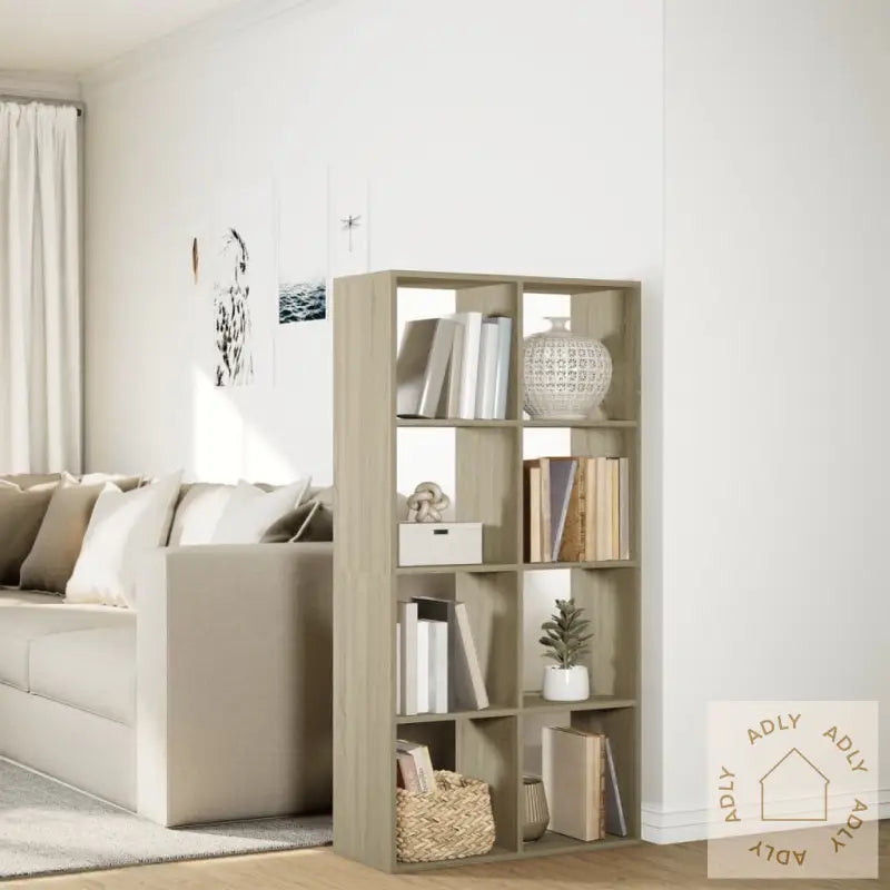 Romdeler Bokhylle Sonoma Eik 69,5X29X137,5 Cm Konstruert Tre