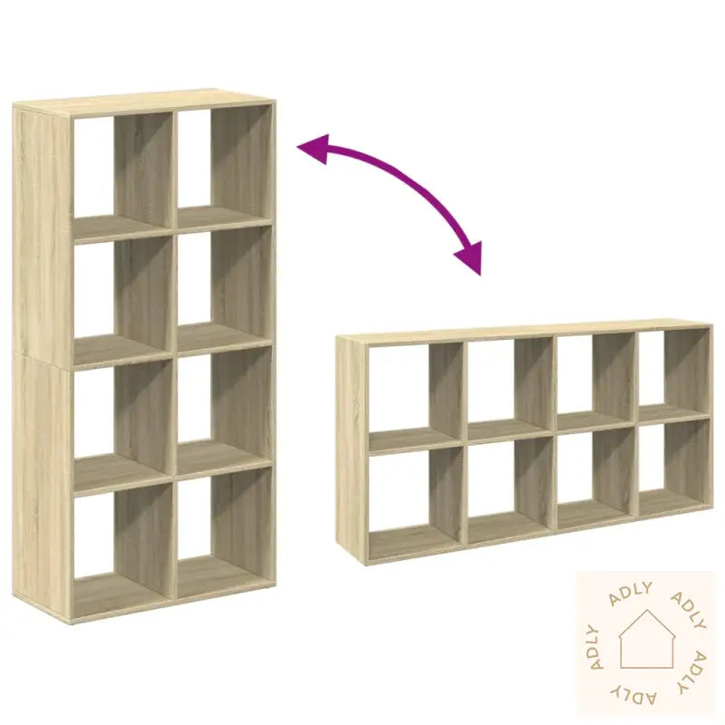 Romdeler Bokhylle Sonoma Eik 69,5X29X137,5 Cm Konstruert Tre