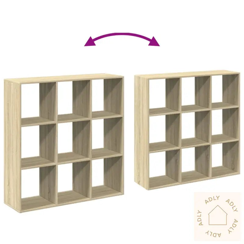 Romdeler Bokhylle Sonoma Eik 102X29X103,5 Cm Konstruert Tre