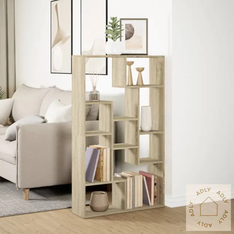 Bokhylle Sonoma Eik 72X20X120 Cm Konstruert Tre