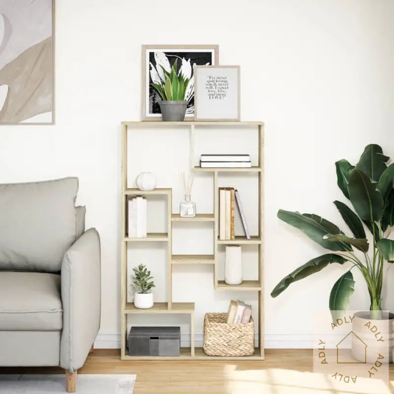 Bokhylle Sonoma Eik 72X20X120 Cm Konstruert Tre