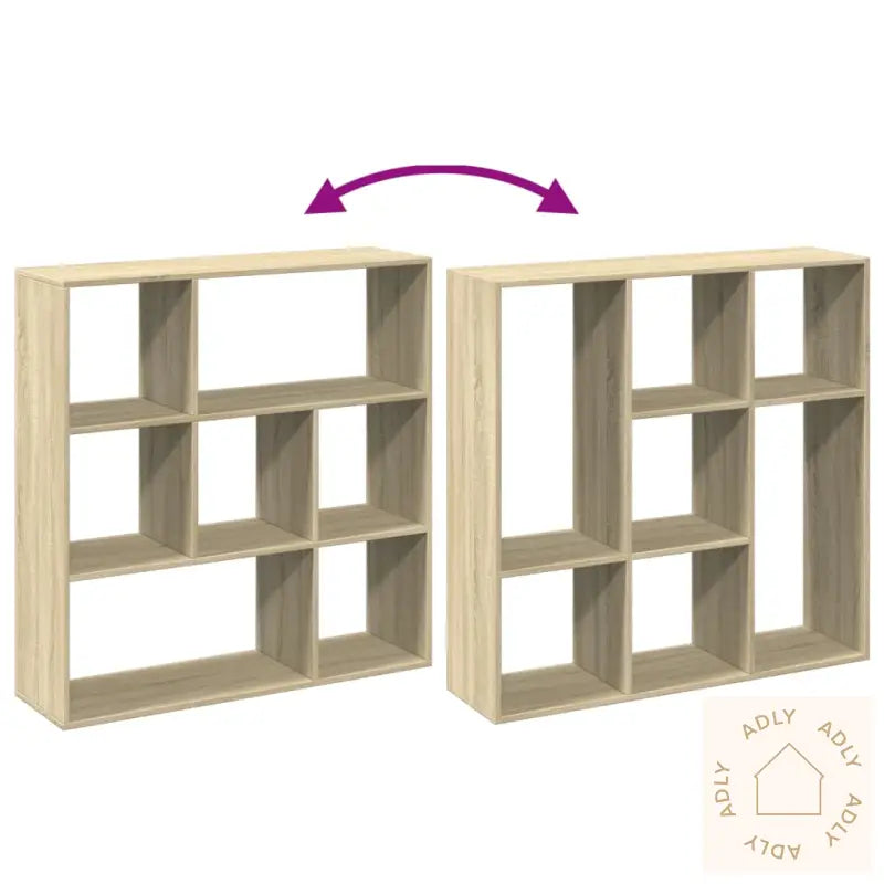 Romdeler Bokhylle Sonoma Eik 102X29X103,5 Cm Konstruert Tre