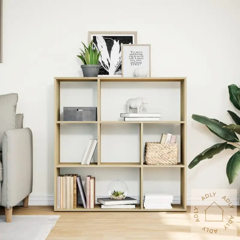 Romdeler Bokhylle Sonoma Eik 102X29X103,5 Cm Konstruert Tre