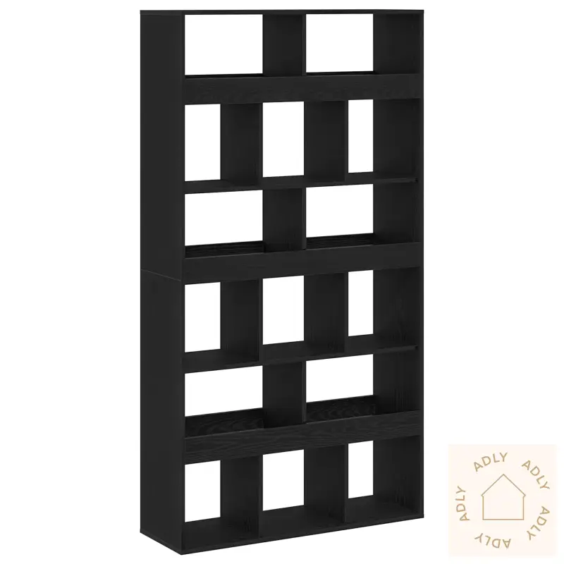 Romdeler 2 Stk Svart Eik 100X33X187,5 Cm Konstruert Tre