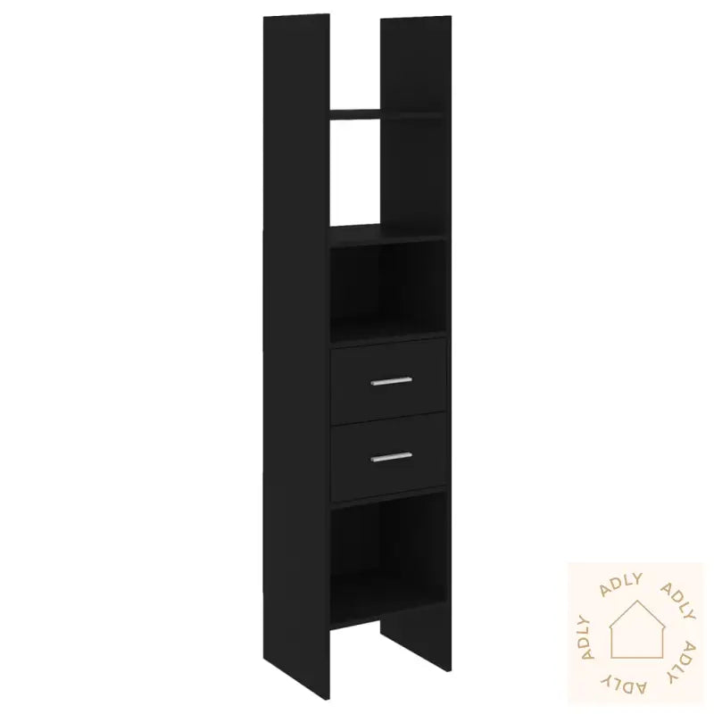 Bokhylle Svart 40X35X180 Cm Konstruert Tre