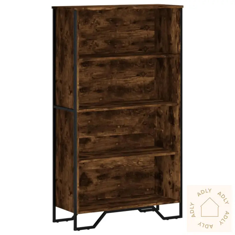 Bokhylle Røkt Eik 80X31X137,5 Cm Konstruert Tre