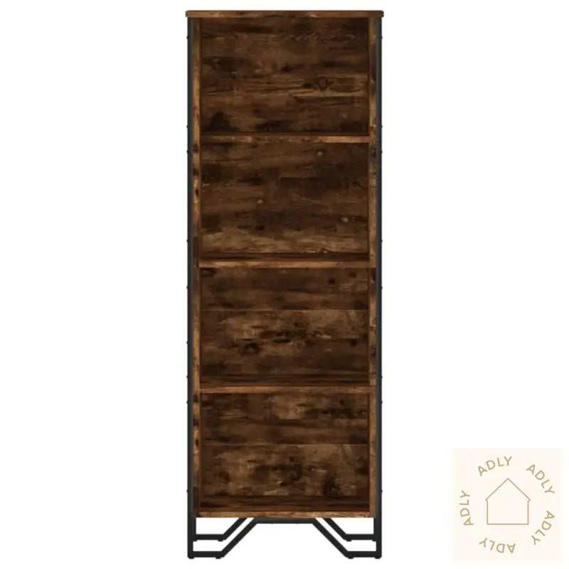 Bokhylle Røkt Eik 50X31X137,5 Cm Konstruert Tre