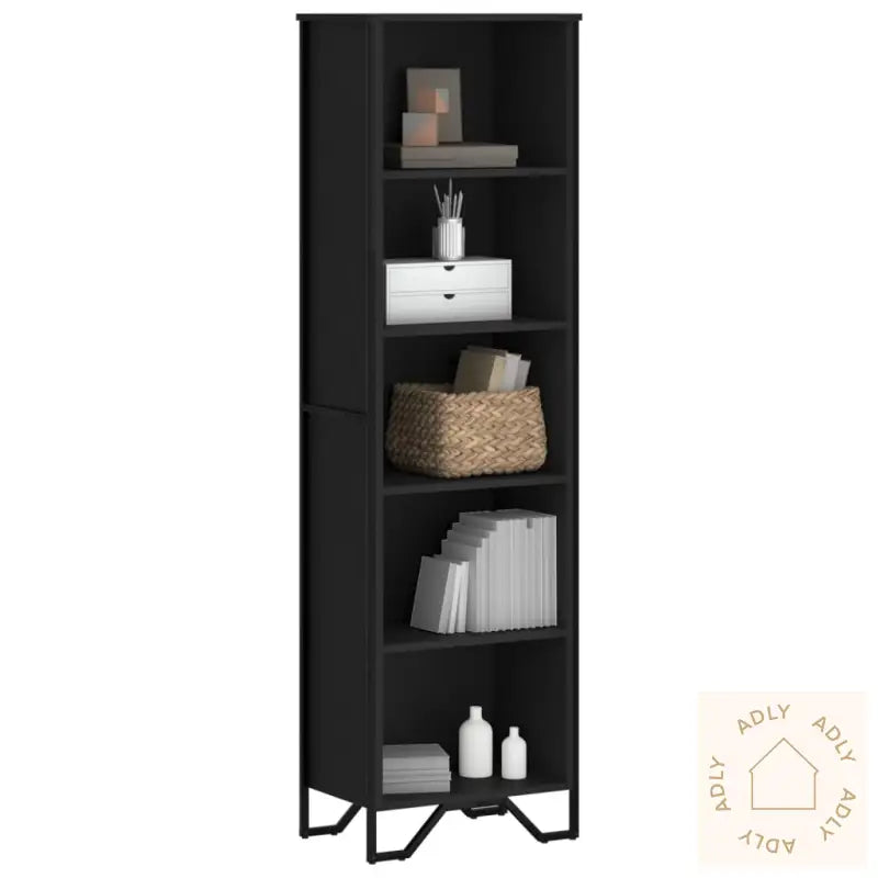 Bokhylle Svart 50X31X169 Cm Konstruert Tre