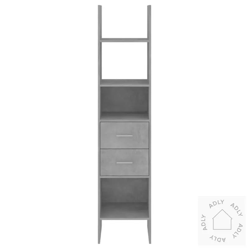 Bokhylle Betonggrå 40X35X180 Cm Konstruert Tre