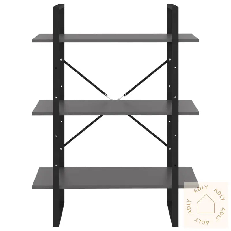 Bokhylle Grå 80X30X105 Cm Konstruert Tre