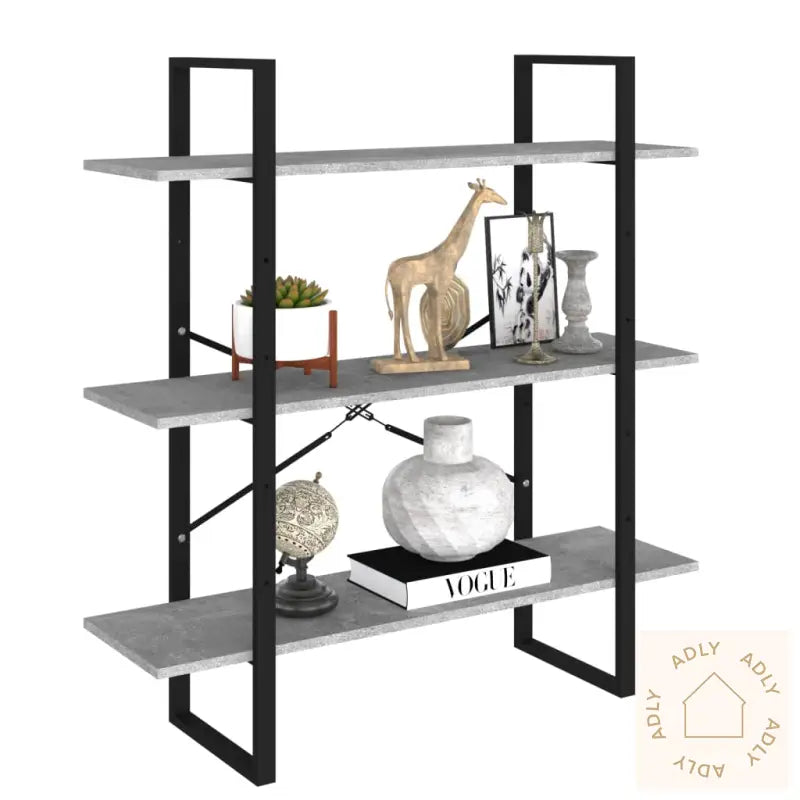 Bokhylle Betonggrå 100X30X105 Cm Konstruert Tre