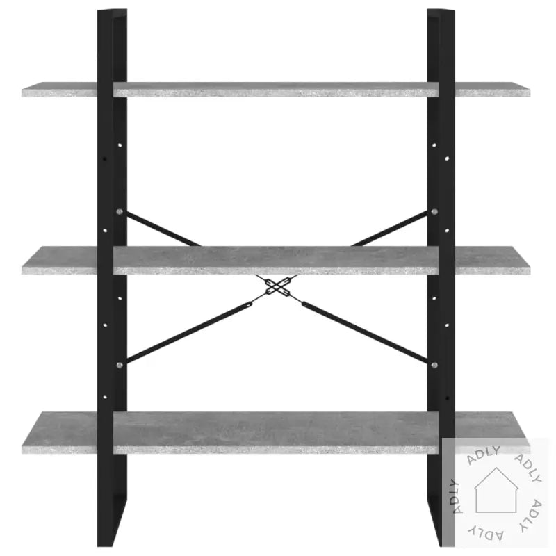 Bokhylle Betonggrå 100X30X105 Cm Konstruert Tre