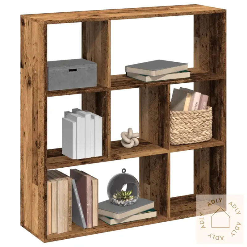 Romdeler Bokhylle Gammel Tre 102X29X103,5 Cm Konstruert Tre