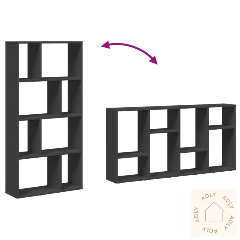 Bokhylle Svart 60X20X120 Cm Konstruert Tre