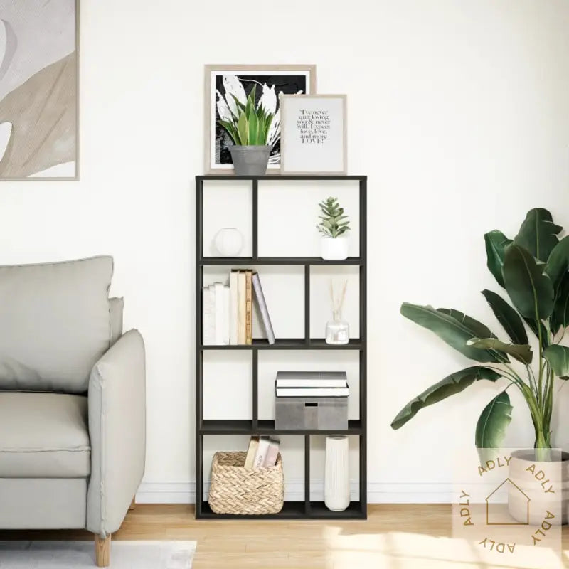 Bokhylle Svart 60X20X120 Cm Konstruert Tre