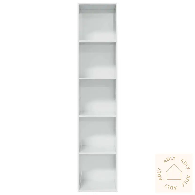 Bokhylle Høyglans Hvit 40X30X189 Cm Konstruert Tre