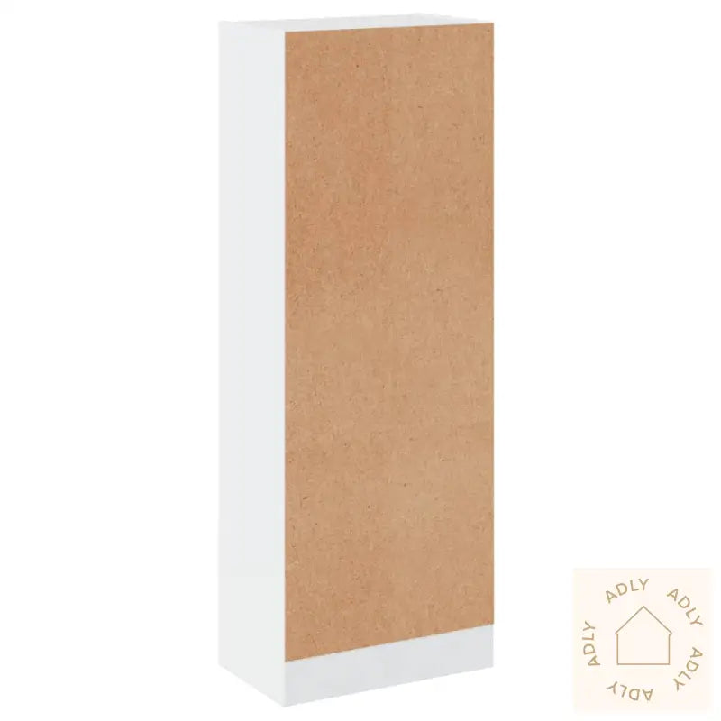 Bokhylle 3 Nivåer Høyglans Hvit 40X24X109 Cm Konstruert Tre