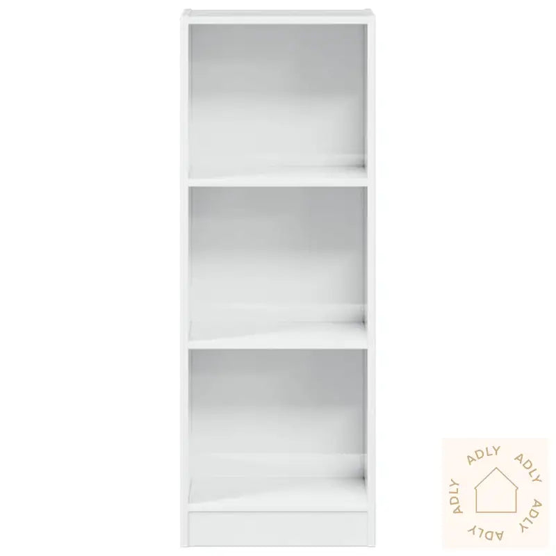 Bokhylle Høyglans Hvit 40X24X109 Cm Konstruert Tre