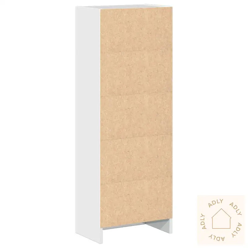 Bokhylle Høyglans Hvit 40X24X109 Cm Konstruert Tre