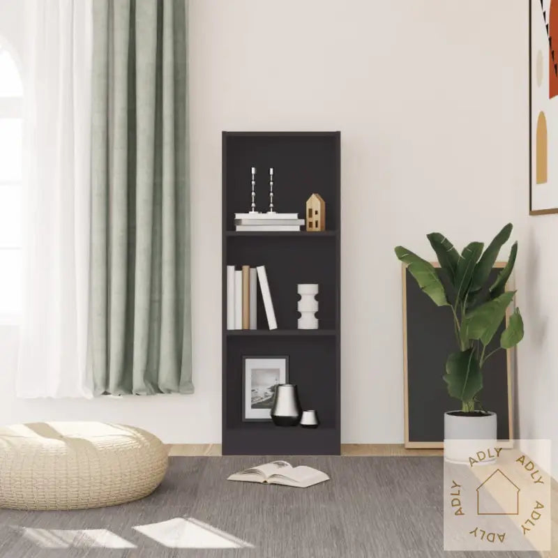 Bokhylle 3 Nivåer Hvit 40X24X109 Cm Konstruert Tre